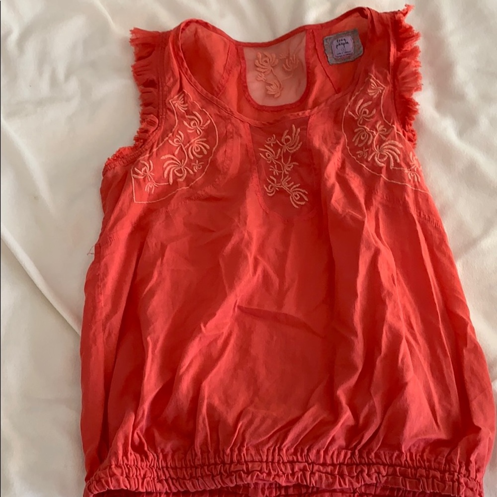 Free People Coral Top